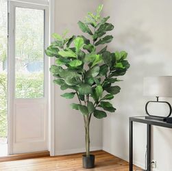7’ AllModern Faux Fiddle Leaf Fig Tree | 84” | Retails $349