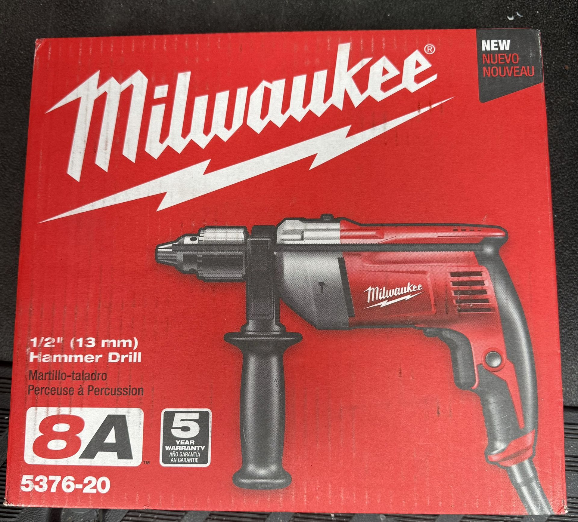 Milwaukee Hammer Drill. New In The Box