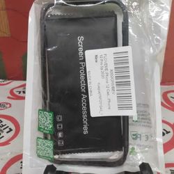 Floveme iPhone 12 Pro Black Case With Screen Protector 