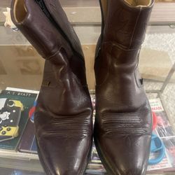 Vintage Long Haul Leather Roper Cowboy Boots