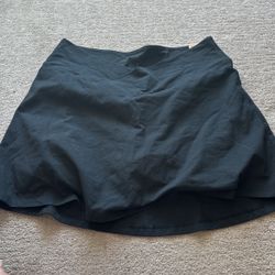 Pink Black High Waist Crossover Skirt