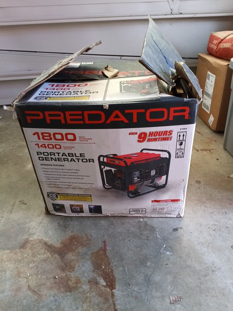 Generator, 1800 Max Watts,$180, Used It Once Like New