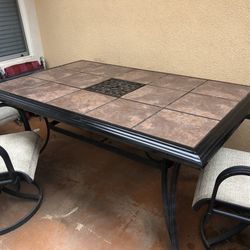 PATIO TABLE and TWO CHAIRS 