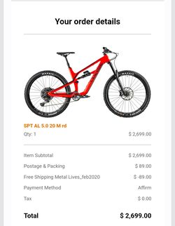CANYON MOUNTAIN BIKE SPT AL 5.0 20 M rd