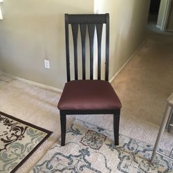 Dark Wood Chair In Good Condition 