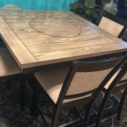 Table Chair Set With Bench  Dinner Table 