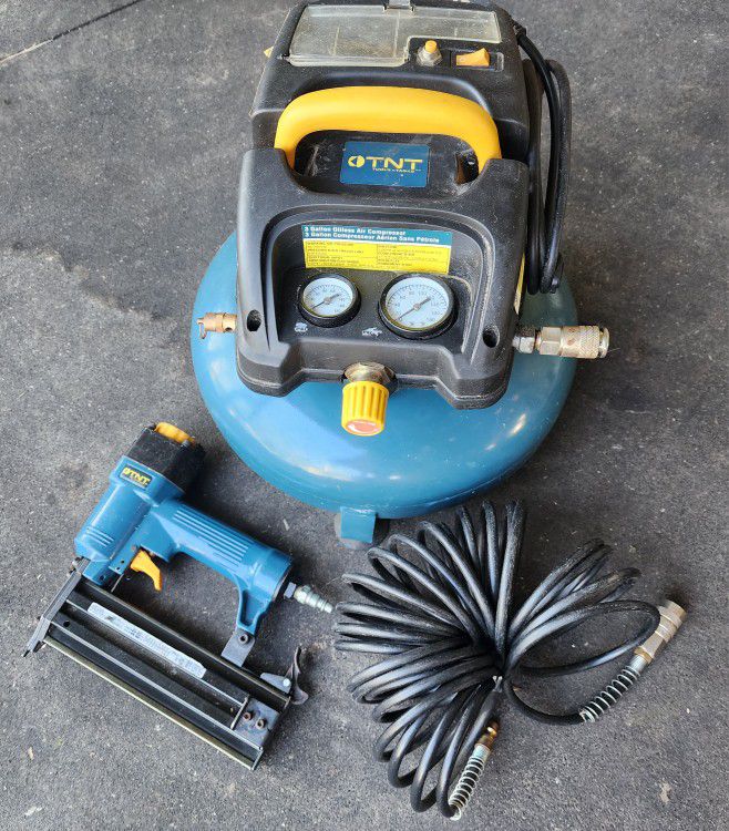 TNT Air Compressor with Finish Nailer