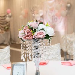 Party Table Centerpiece- With Flowers-15 Total 