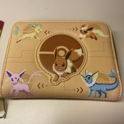 Pokémon Eevee Eeveelutions Zip Around Bifold Wallet By Loungefly