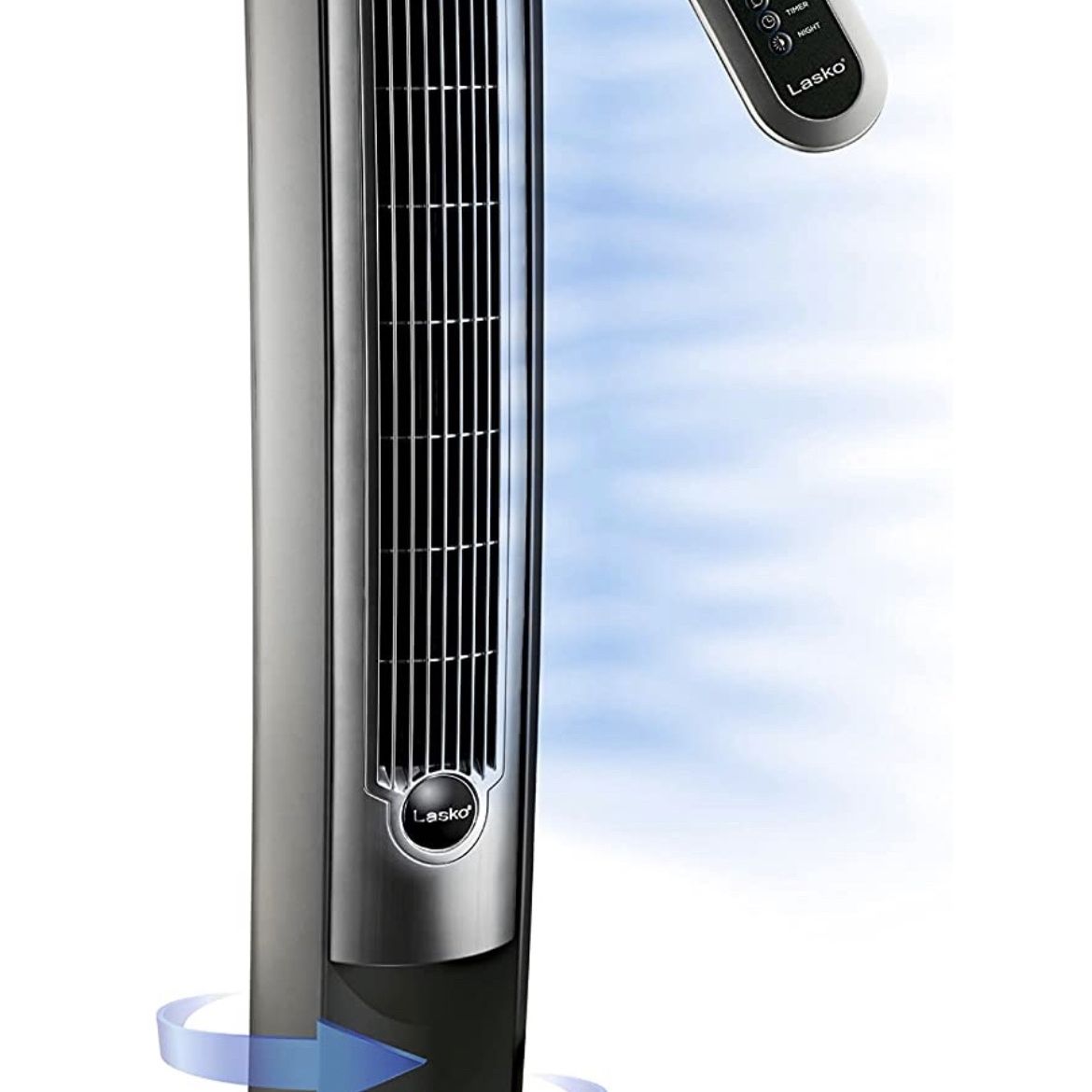 Lasko Oscillating Tower Fan, Remote Control, Timer, 3 Quiet Speeds, for  Bedroom, Living Room and Office, 42, Silver, T42951 for Sale in Bellevue,  WA - OfferUp