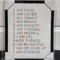 NEW Inspirational Framed Sign just $5