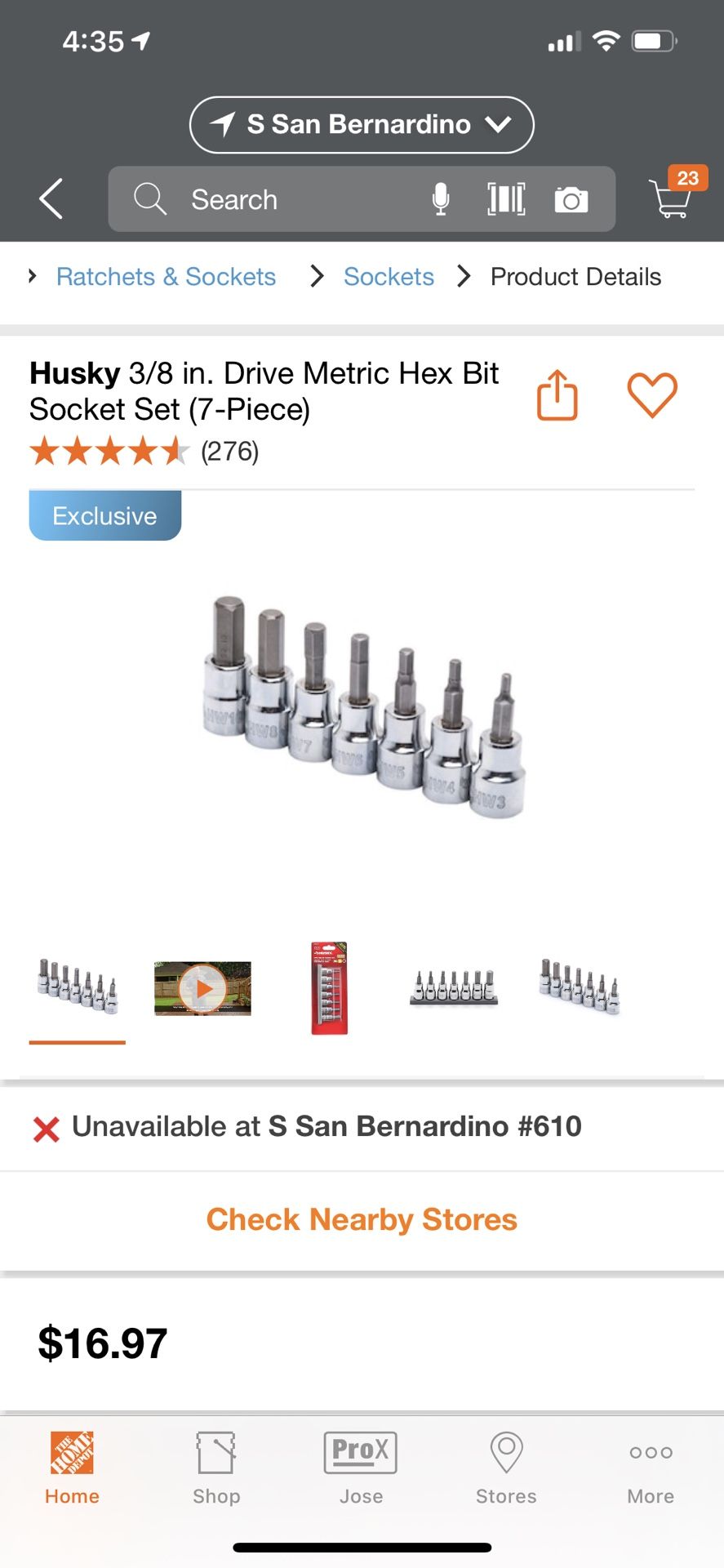 Husky 7 Piece Hex Bit Set MM