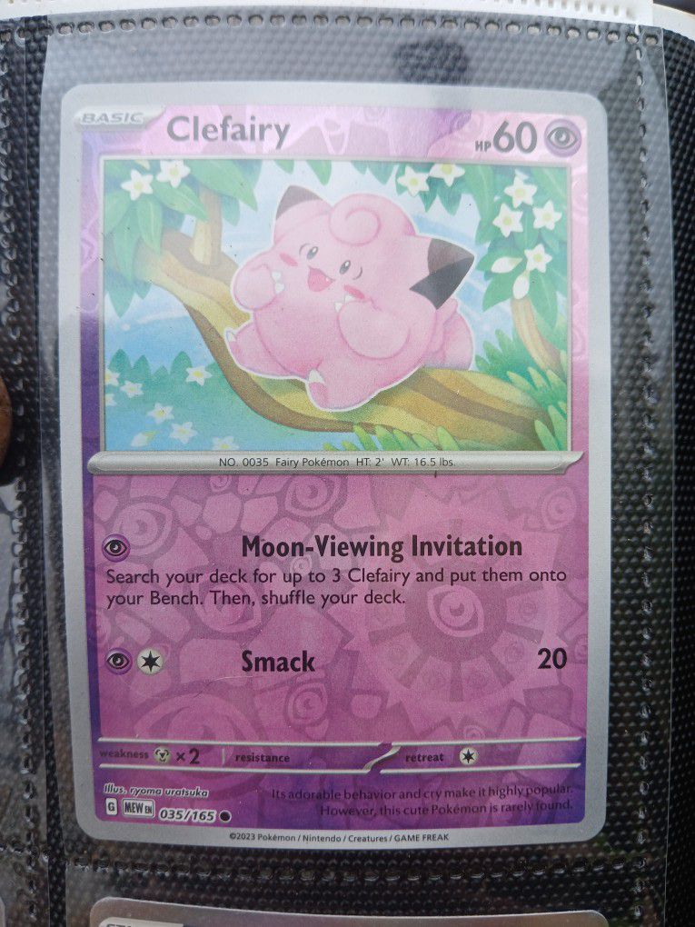 Clefairy  Moon-Viewing Invitation Pokemon clean card