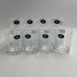 Ralph Lauren Turner Ettrick Crystal Glasses Set of 8 DOF Highball Made in Germany