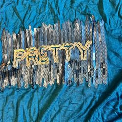 Sexy Pretty Top With Sequins Letter "Pretty"