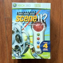 XBOX 360 Scene It? movie trivia game with 4 controllers LIKE NEW