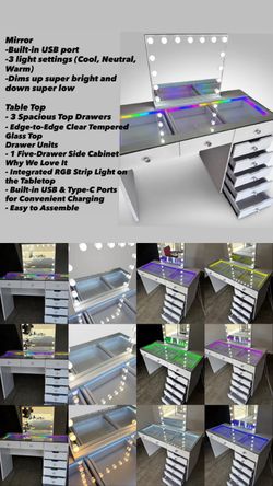 Led Vanitii Desk + mirror