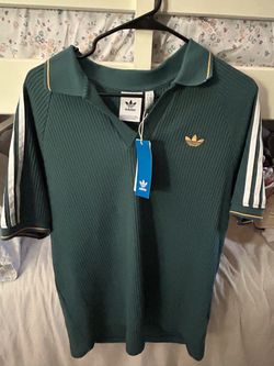 Adidas polo shirt waffle knit