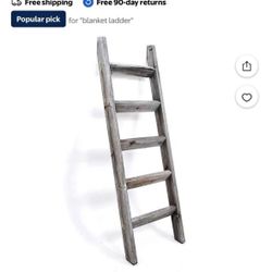 🪵 Rustic 5ft Wooden Blanket Ladders – Farmhouse Home Decor