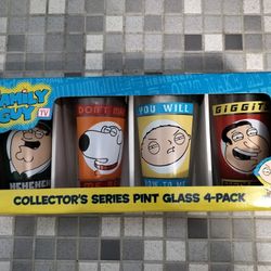 Family Guy Collectibles Glass Cup Set New