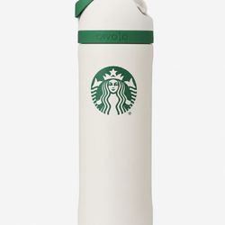 Limited Edition 24 Oz FreeSip Bottle White And Green