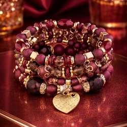 4 Pcs Atmospheric Retro Bohemian Bracelet Set – Layered Beaded Stretch 

Top Description:

This 4-piece retro Bohemian bracelet set features a warm mi