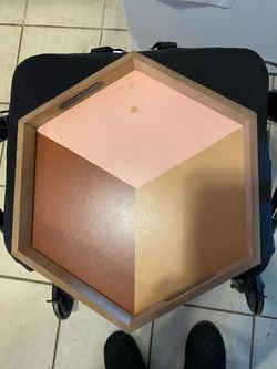 Hexagonal Wood Serving Tray