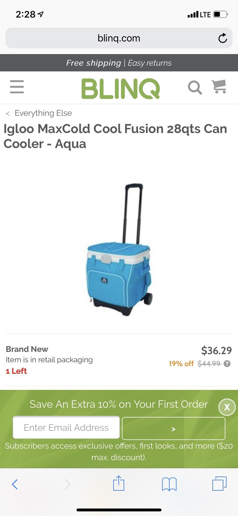 Brand new Igloo cooler bag with wheels.