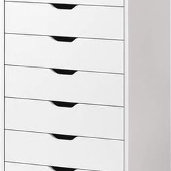 7 Drawer White Wood Chest