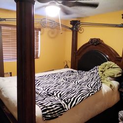 Queen Bed And End Tables With Bedroom Bench