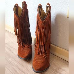 SHYANNE GIRLS' FRINGE SNIP TOE WESTERN BOOTS