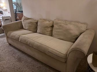 Beautiful tan sofa couch