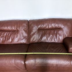 Beautiful Warm Brown Leather Couch