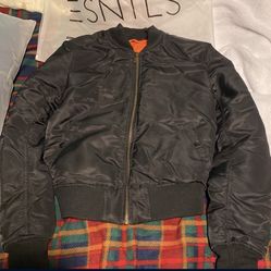ESNTLS Black Bomber Jacket XS