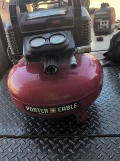 Hey Porter-Cable 150 psi 6 gallon 2.6 STFM portable air compressor