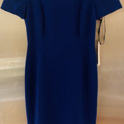 Calvin Klein Size 4 Royal Blue Dress 