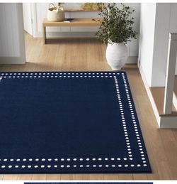 Toston Navy Blue 5x7 Indoor Area Rug - brand new