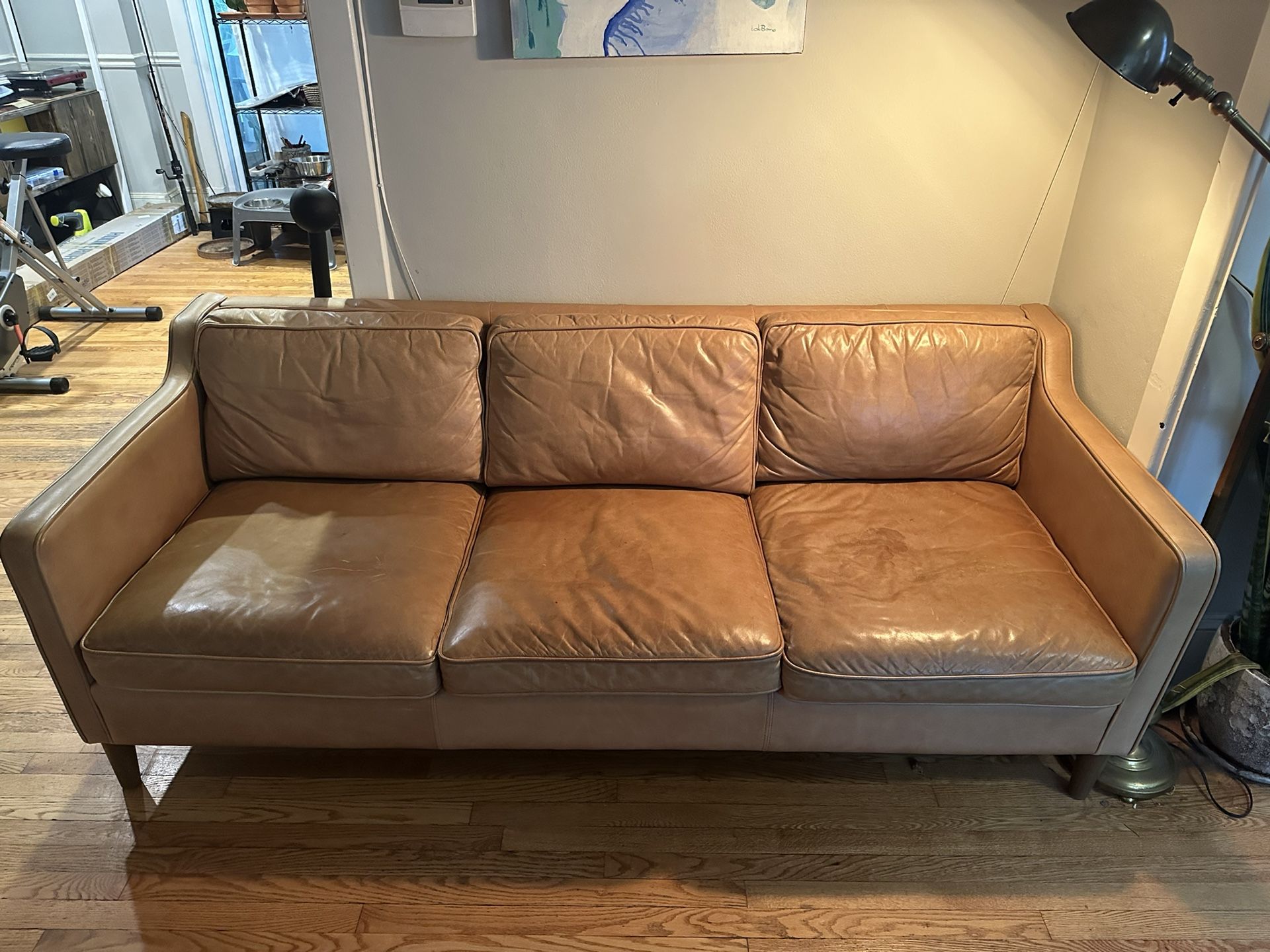 West Elm Hamilton Leather Couch
