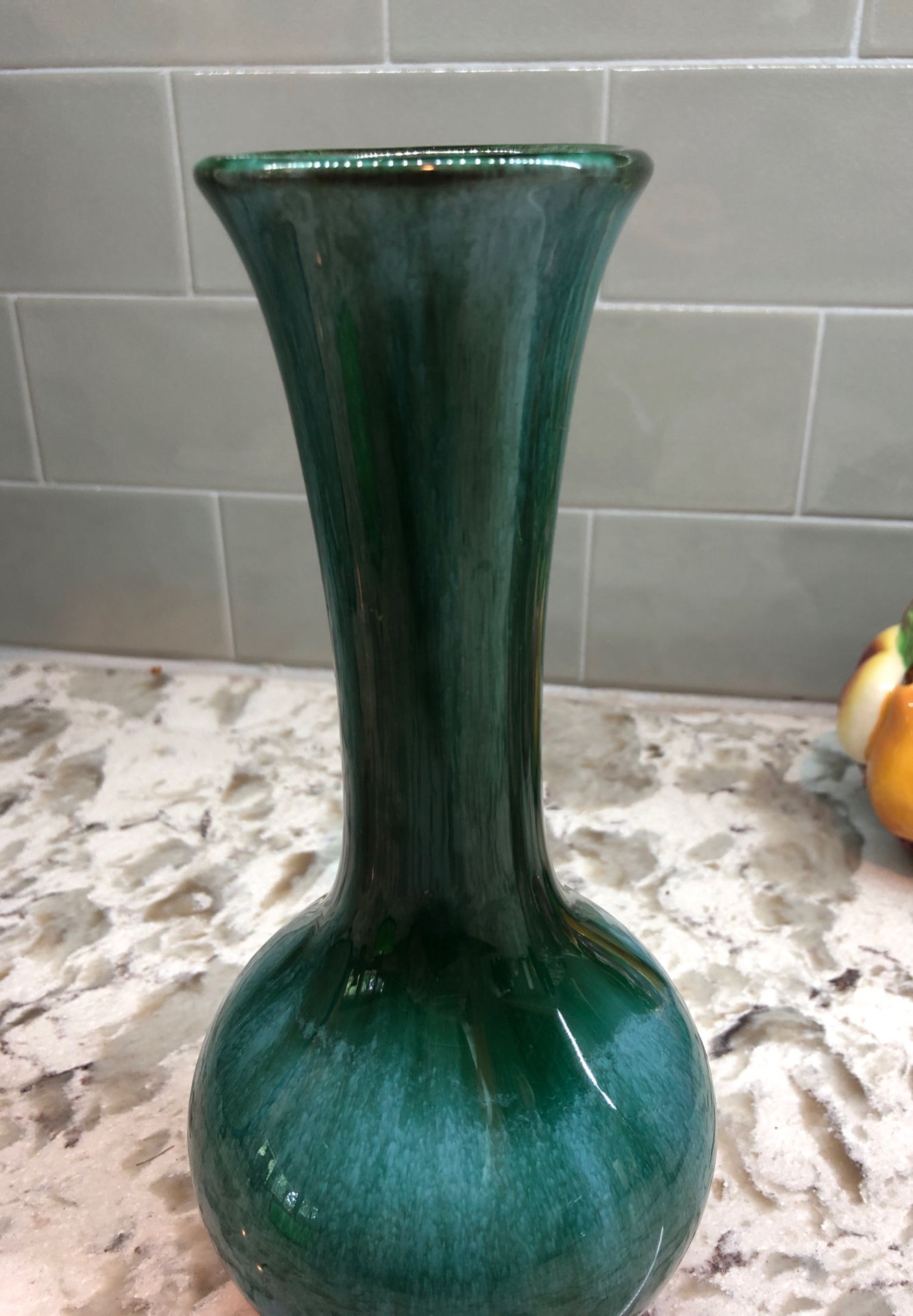 Blue mountain vase made in Canada