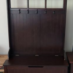 Hall Tree Storage Coat Rack