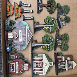 Brandywine collectibles lot. Anytown USA 16 total pieces. Post office,many more.