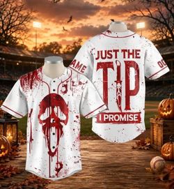 Custom Ghostface Halloween Horror Graphic Baseball Jersey