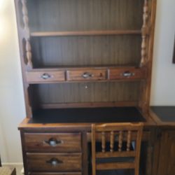 5 Piece solid wood bedroom set plus queen size Sealy mattress