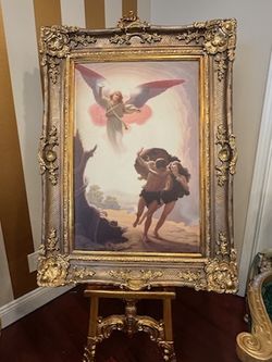 Beautiful gorgeous Victorian picture with stent include