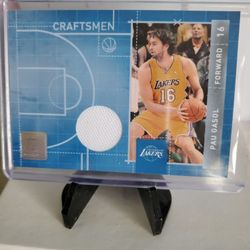 Lakers  Pau  Gasol  Jersey  Card  