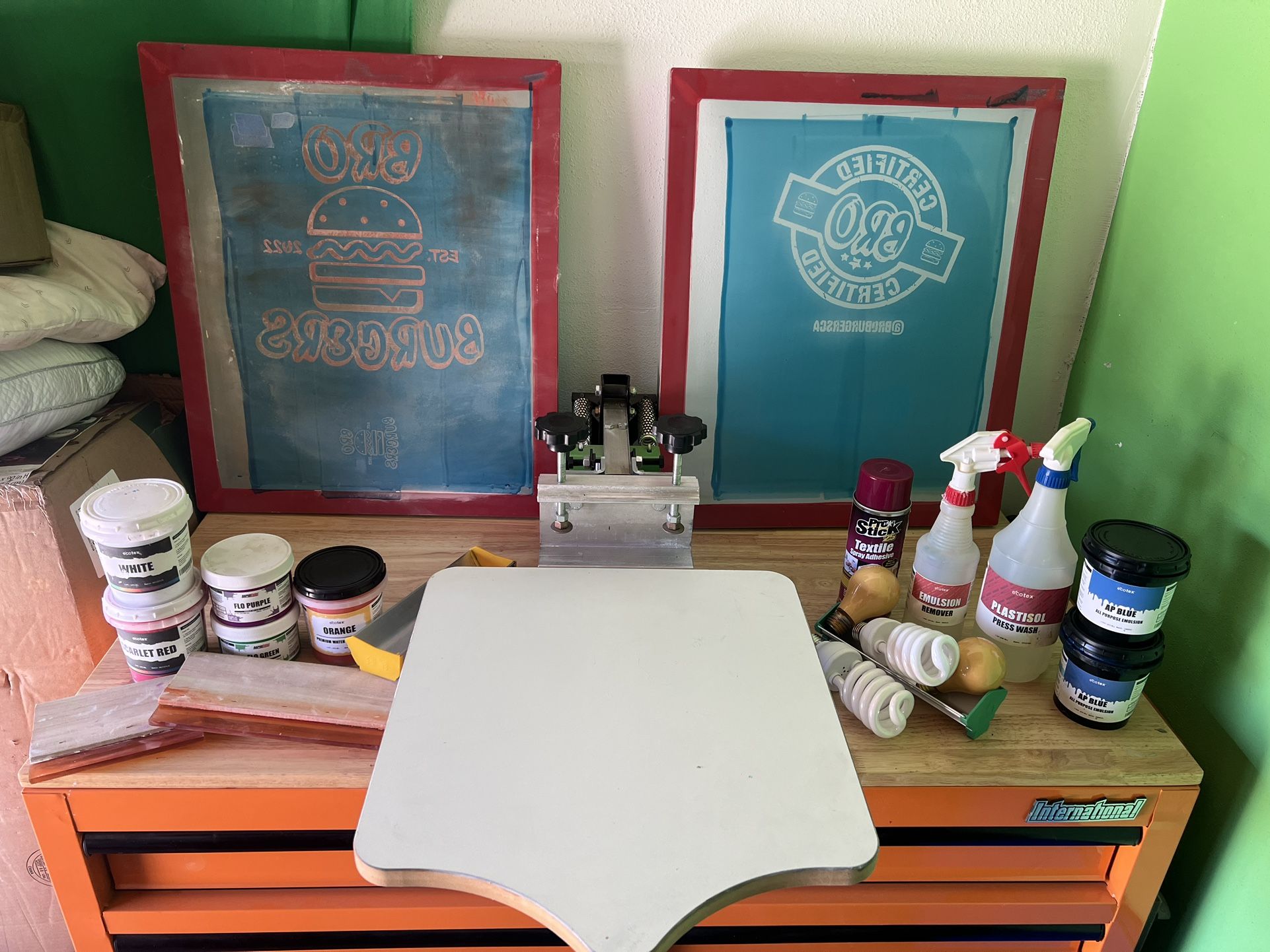 Screen Printer Set Up