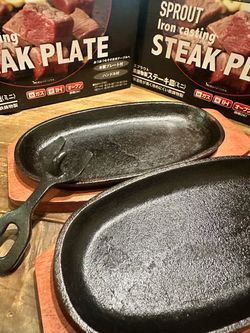 Mini Cast Iron Steak Plates – 2 Sets