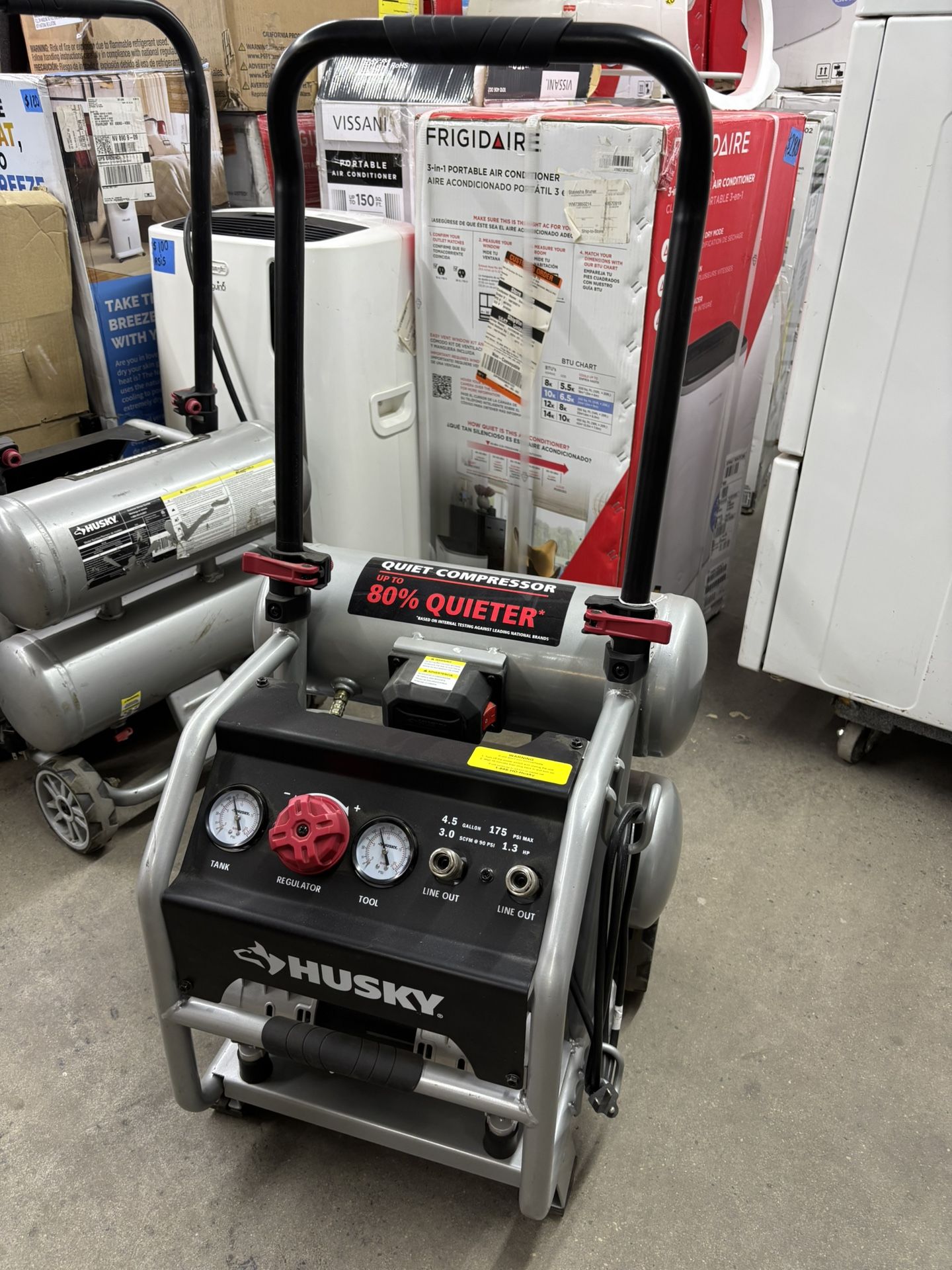 HUSKY 4.5 Gal. 175 PSI Portable Electric Quiet Air Compressor