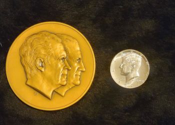 1973 Nixon Agnew Official Inaugural Bronze Medal + 2023 D Gem Half Dollar