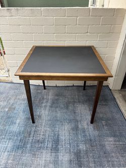 Vintage mid-century wooden card table